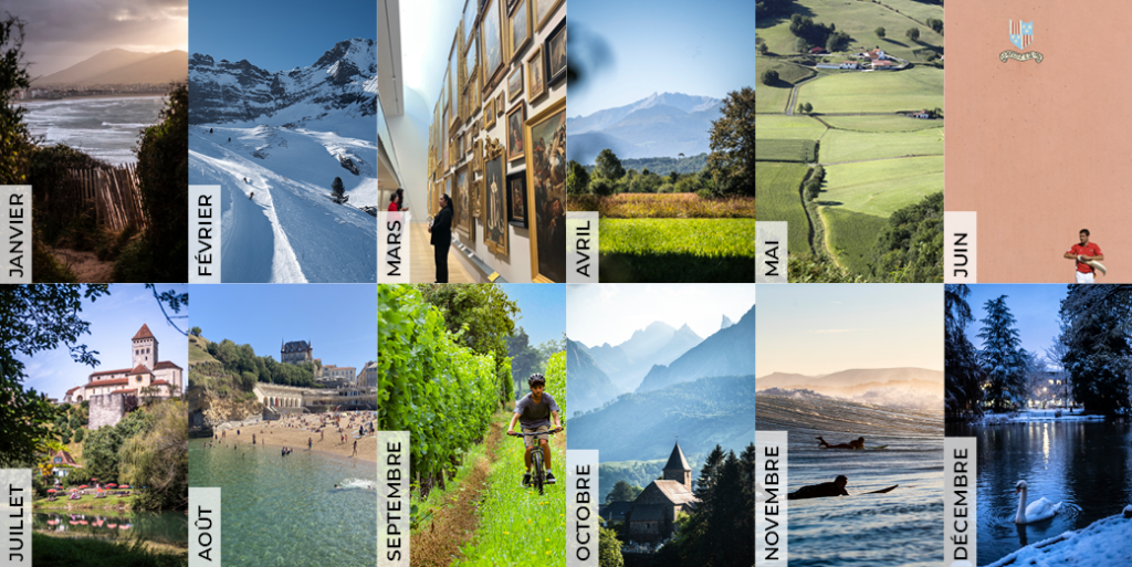 carte de voeux 2026 de l'ADT64, agence départementale du tourisme béarn pays basque