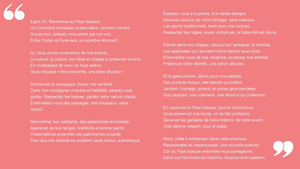 nouveau récit de destination pays basque